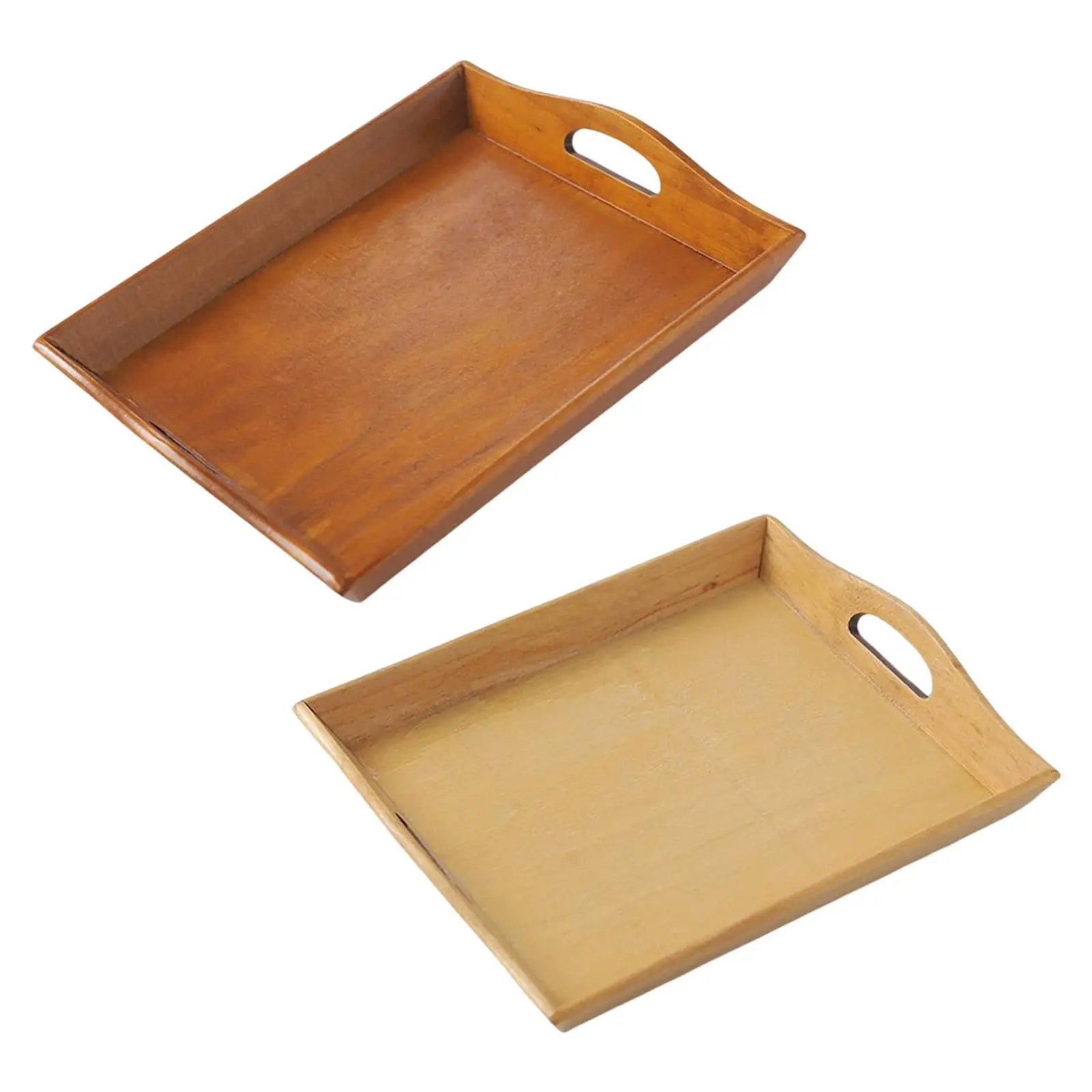 Wooden Serving Tray Tea Coffee Drinks Serving Tray Decorative for Home