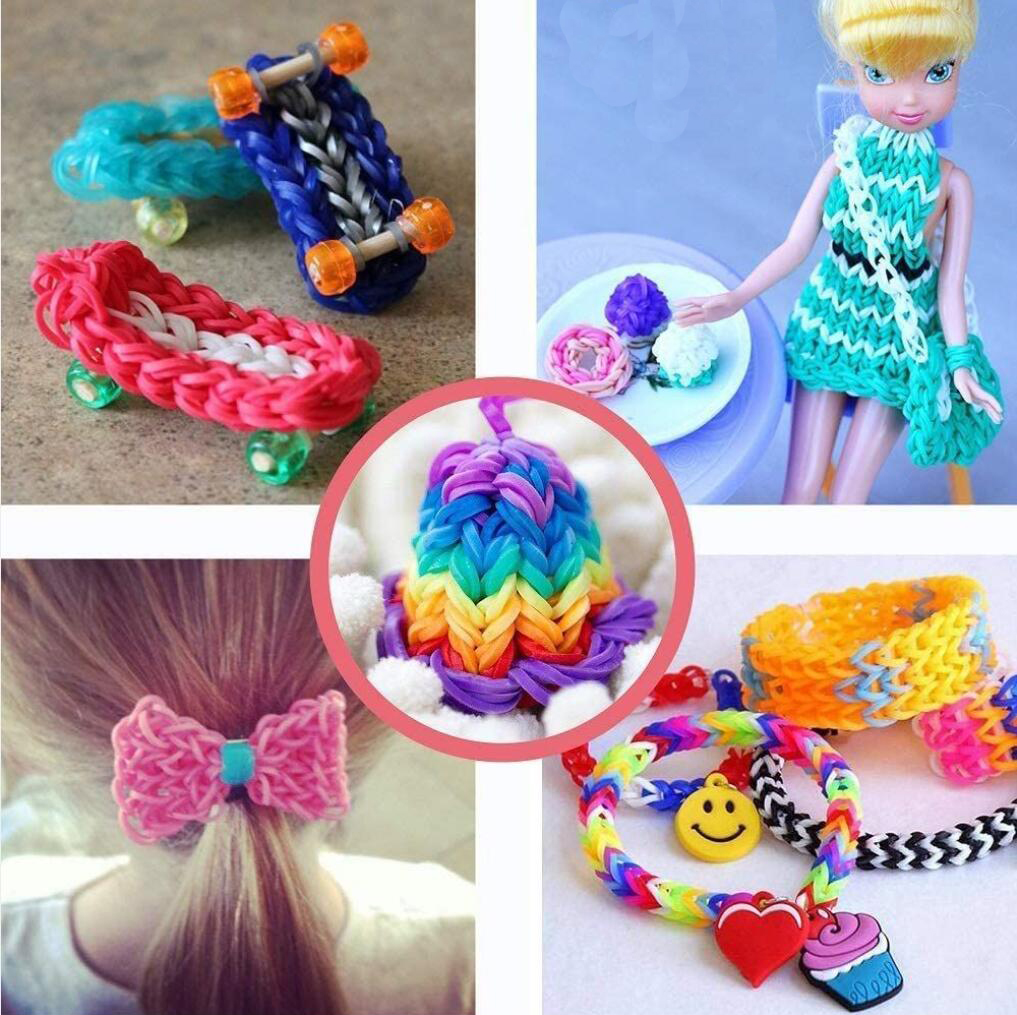DIY Loom Gummiband Armband Mädchen Jungen Dekoratives Handgelenk Armband Klassische handgemachte Halskette Spielzeug Schmuck – Detail 2