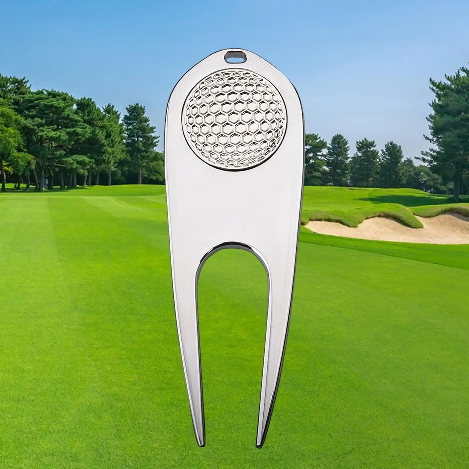 Golf Divot Tool Ball Marker Durable Multifunctional Zinc Alloy Lawn Repair Prong