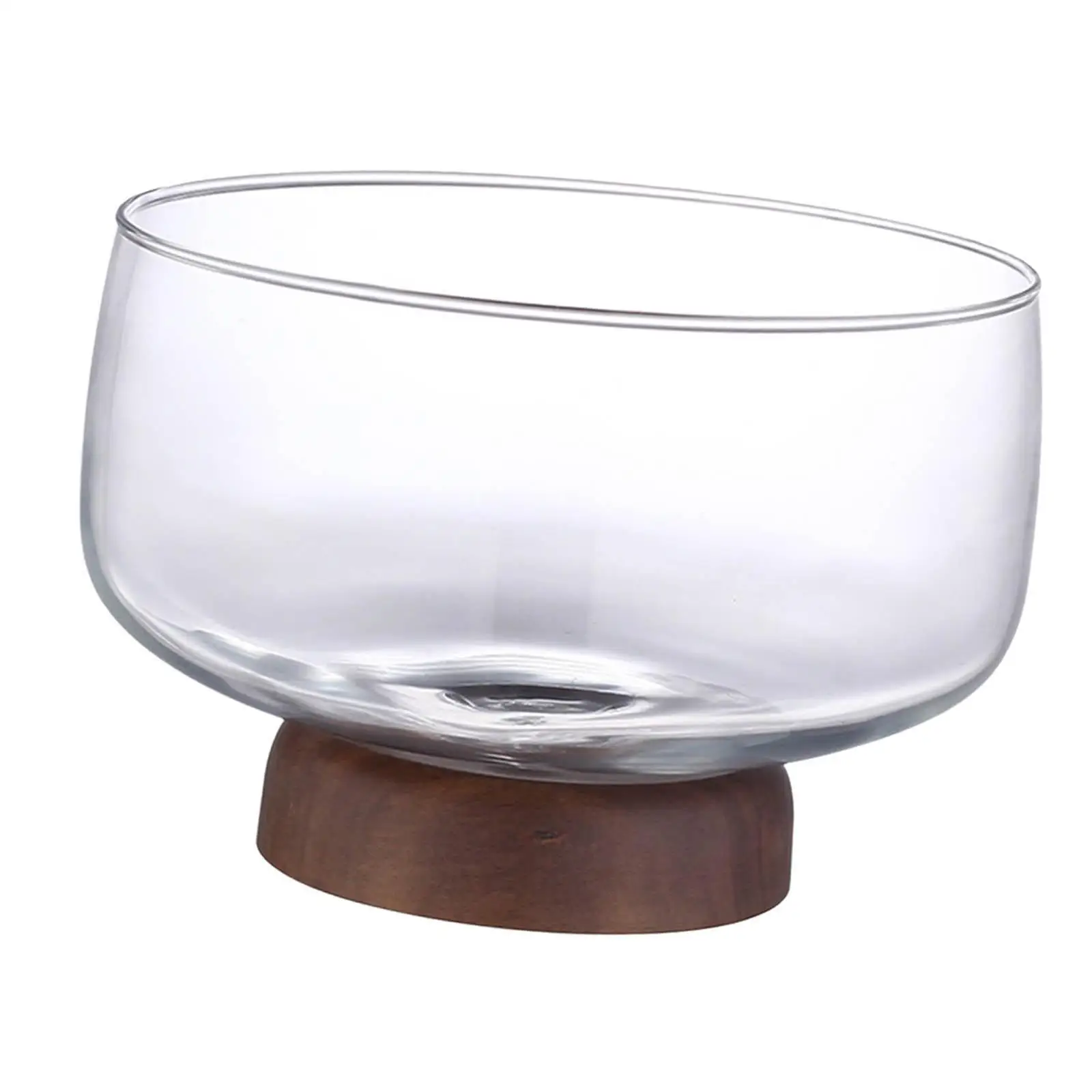 Japanese Style Glass Fruit Bowl High Footed Fruit Tray Serving Bowl Dish Centerpiece Bowl for Candy Salad Fruit Snack Vegetables