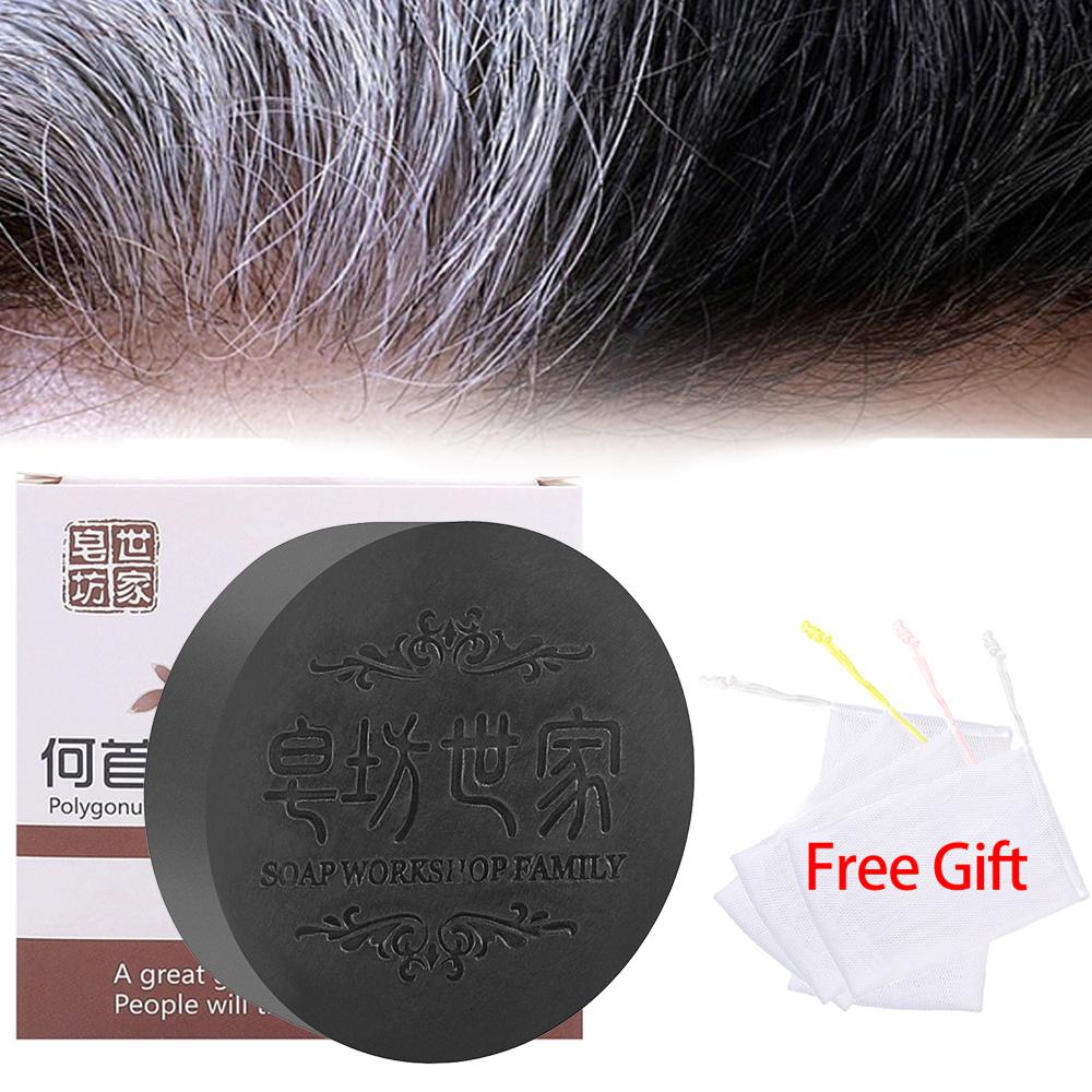 Best of Hair Darkening Soap Shampoo Bar Fast Effective Repair Gray White Color Dye Hair Body Natural Organic Conditioner Hair Care Suit Reviews & Tips