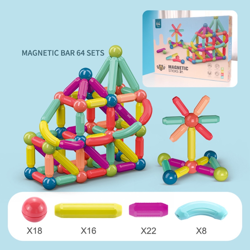 Tuiles magnétiques 50 pièces, ensemble de construction magnétique, blocs de cons Tuiles magnétiques 50 pièces, ensemble de construction magnétique, blocs de cons