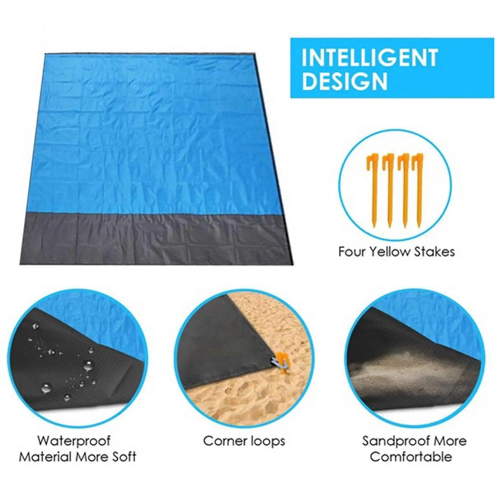  Lightweight Fast Drying Nylon Picnic Mat for Camping Hiking