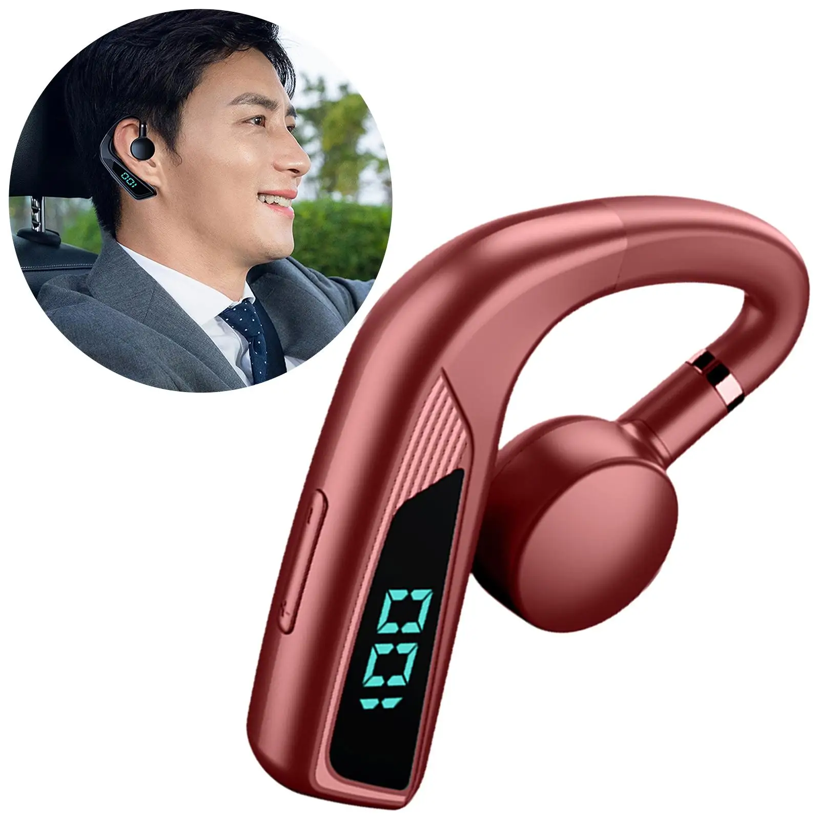 Bone Conduction Headphones Sweat Resistant Noise Cancelling Earphones for Bicycling Driving
