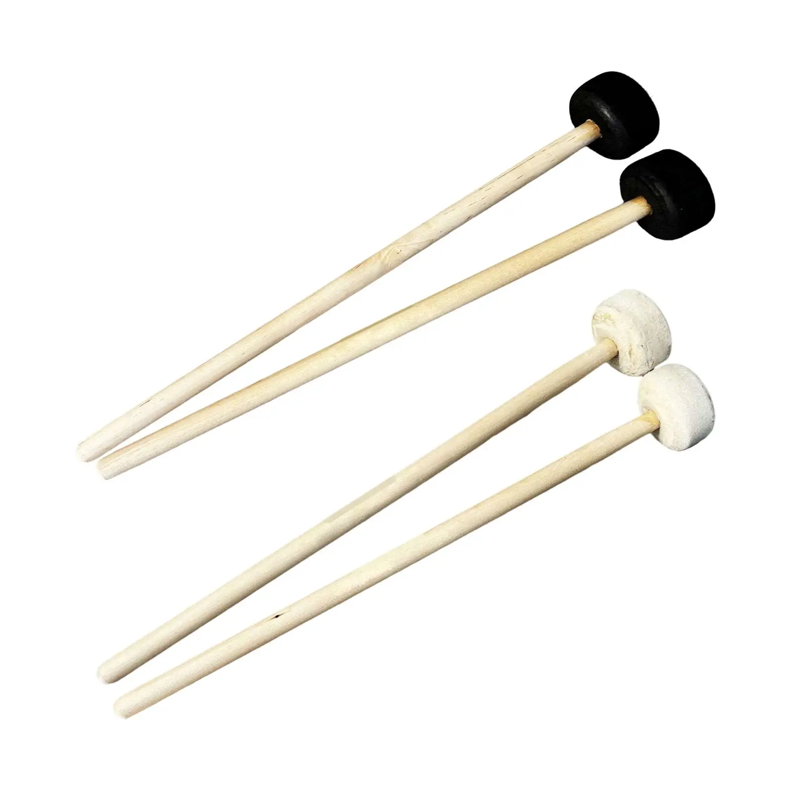 2x Drumsticks Multipurpose Percussion Accessories Wear Resistant Felt Head for