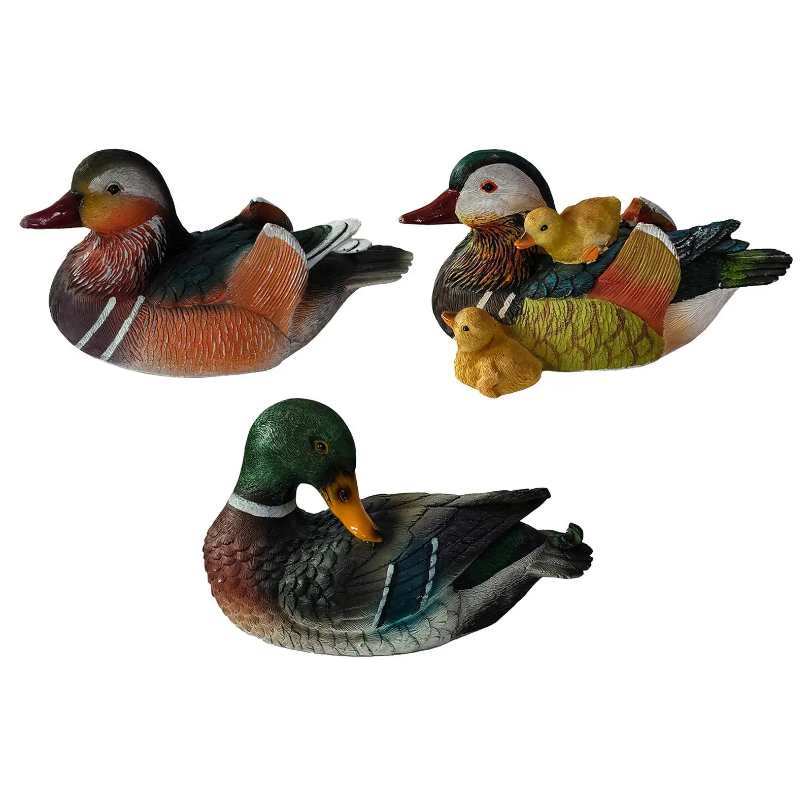 Resin Mandarin Duck Decoy Garden Pool Pond Decors Attractive