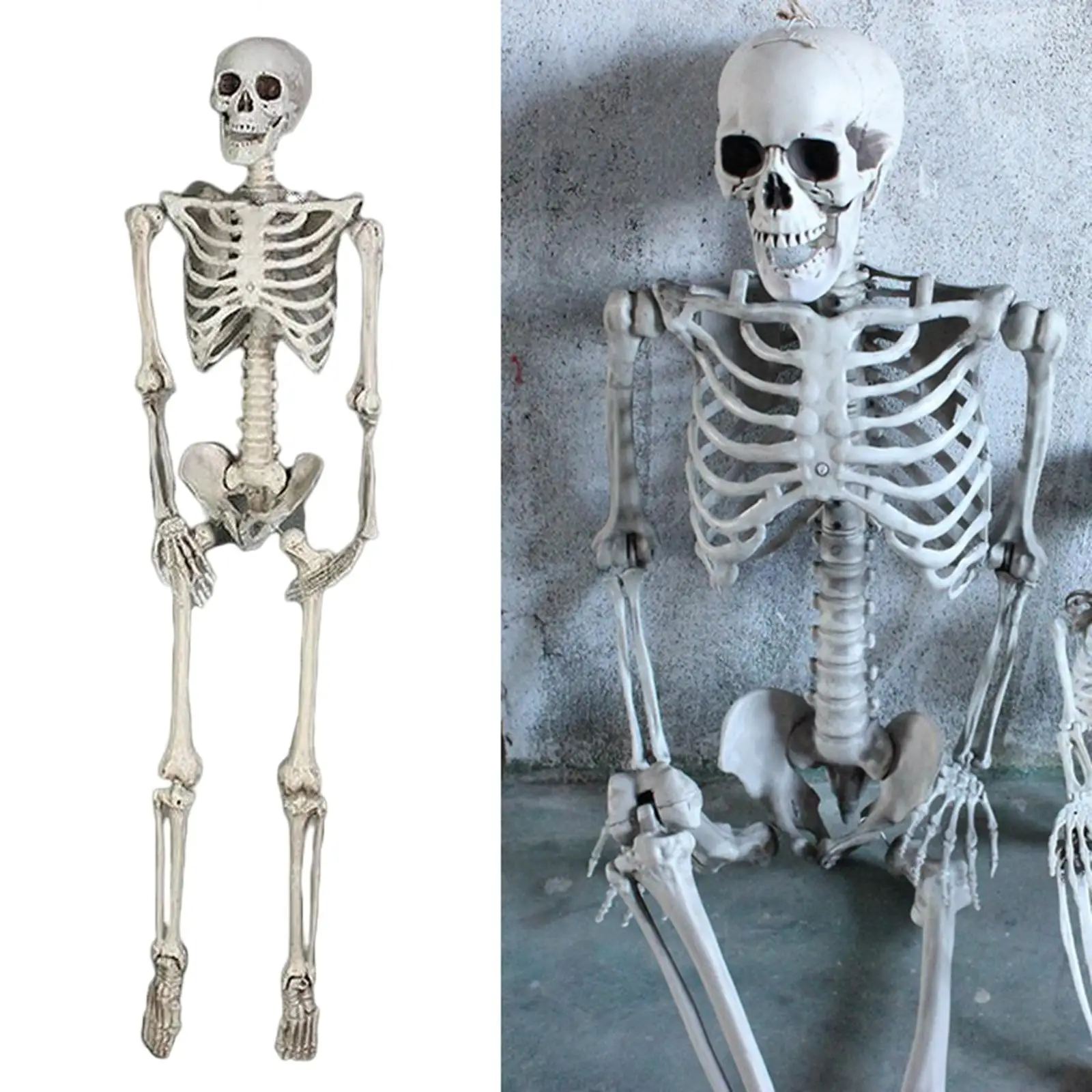 185cm Simulation Skeleton Decor Gifts Artwork Scene Layout Accs Halloween Props for Office Desktop Holiday Themed Parties Porch