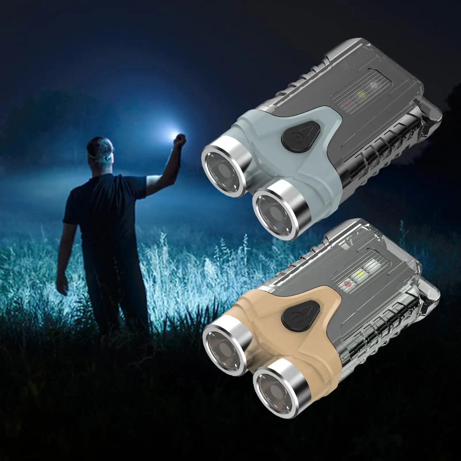 Keychain Flashlight Rechargeable Super Bright Compact Portable Mini Flashlight for Backpacking Survival Garden Travel Climbing