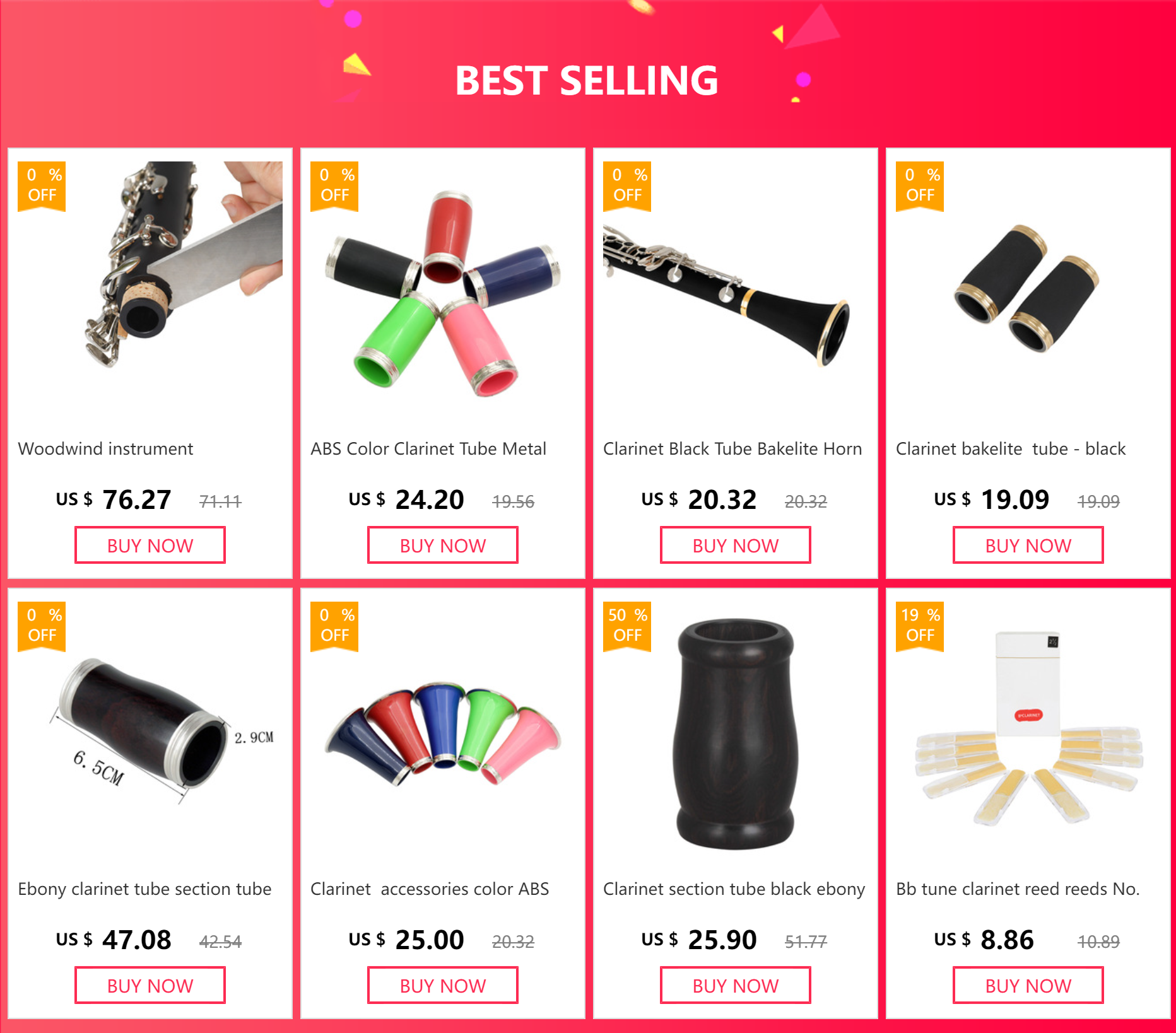 Title 1, Clarinet accessories color ABS horn with silve...