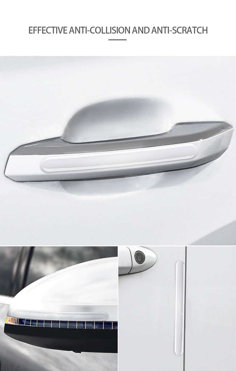 4/8/10Pcs Car Door Transparent Anti Collision Side Edge Protection Guard Protector Bar Stickers Rearview Mirror Protection Strip