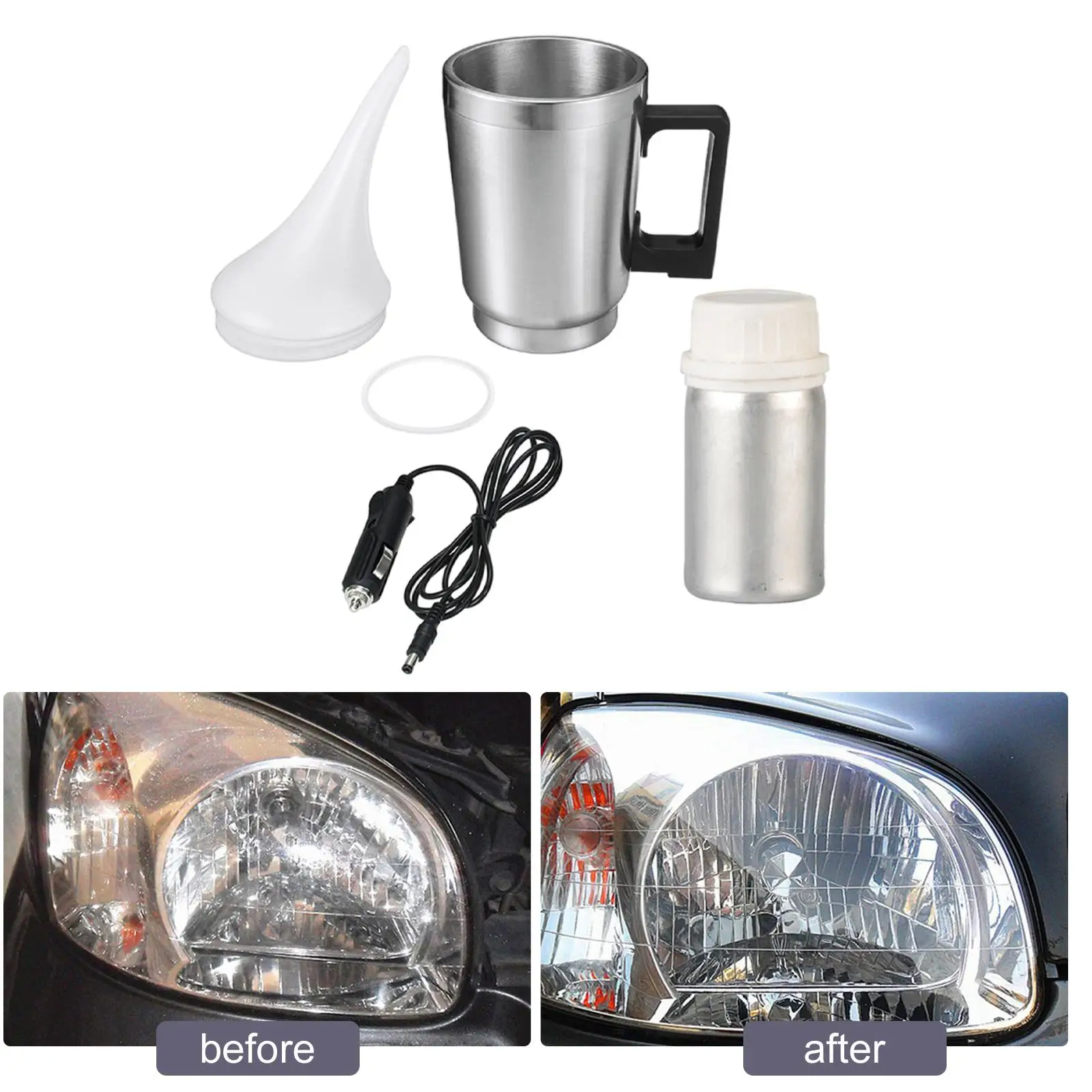 Car Headlight Lens Renovation Kit Atomizing Cup Iron Plated Repair Tool for Taillights Automotive Renovator Fog Lights
