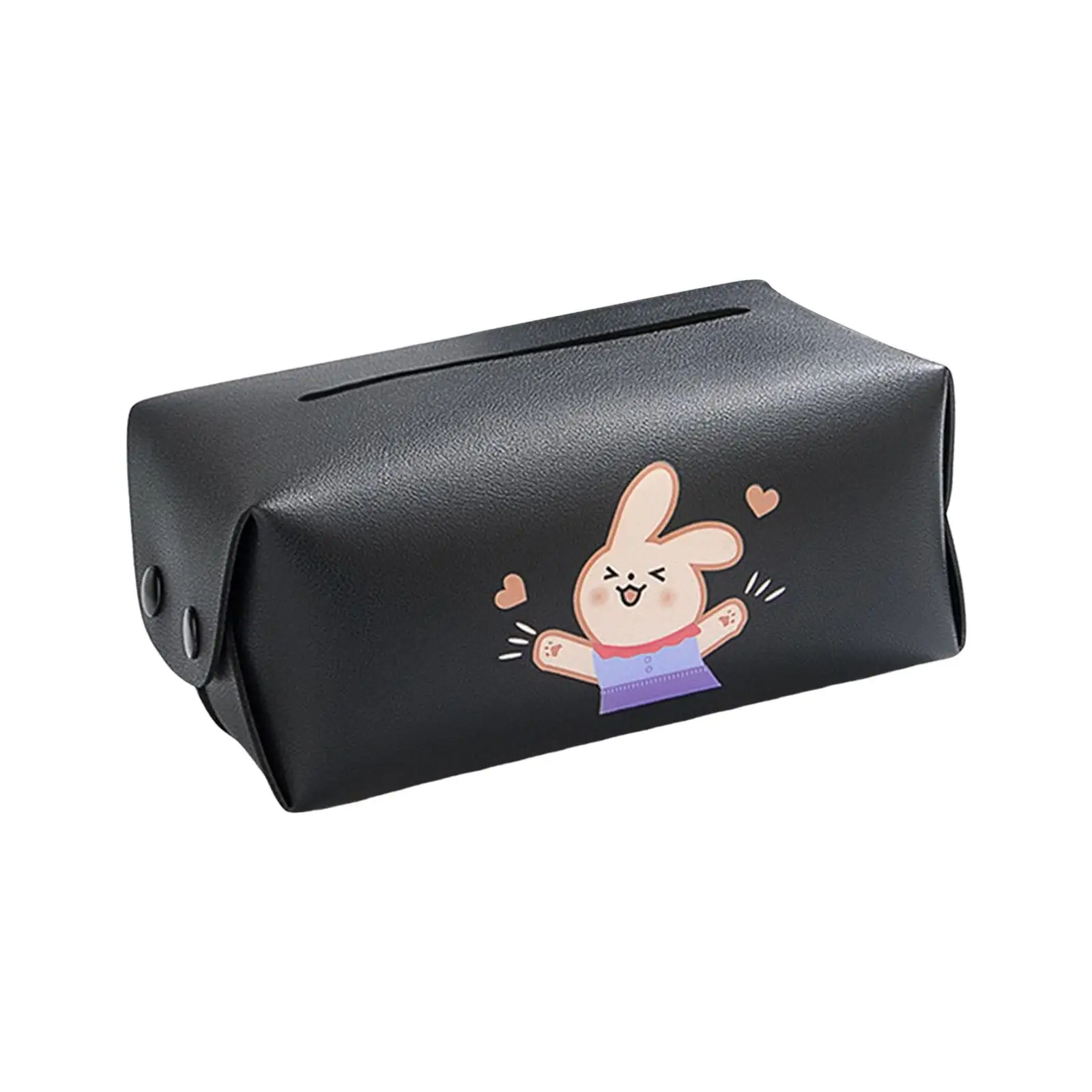 Universal Car Tissue Holder Storage Cases with Snap Fastener Toilet Paper Bag Auto Napkin Dispenser for Car Armrest Box
