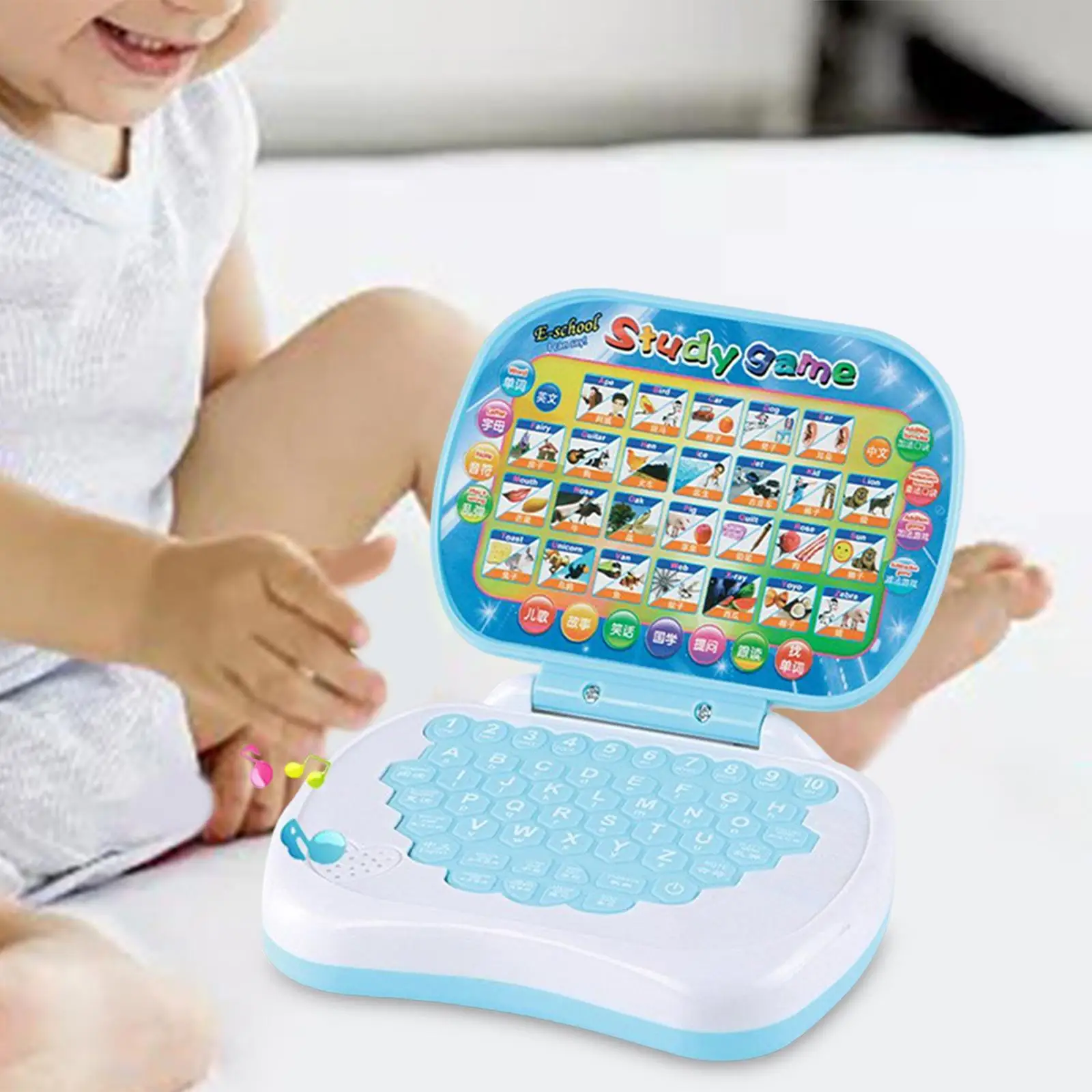 Learning Machine Activities English Early Education Kids Laptop Toy for Toddler Girls Boys