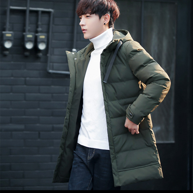 【送料0円】 Down Korean Jacket Down Hooded Casual Winter Clothing Men Clothing