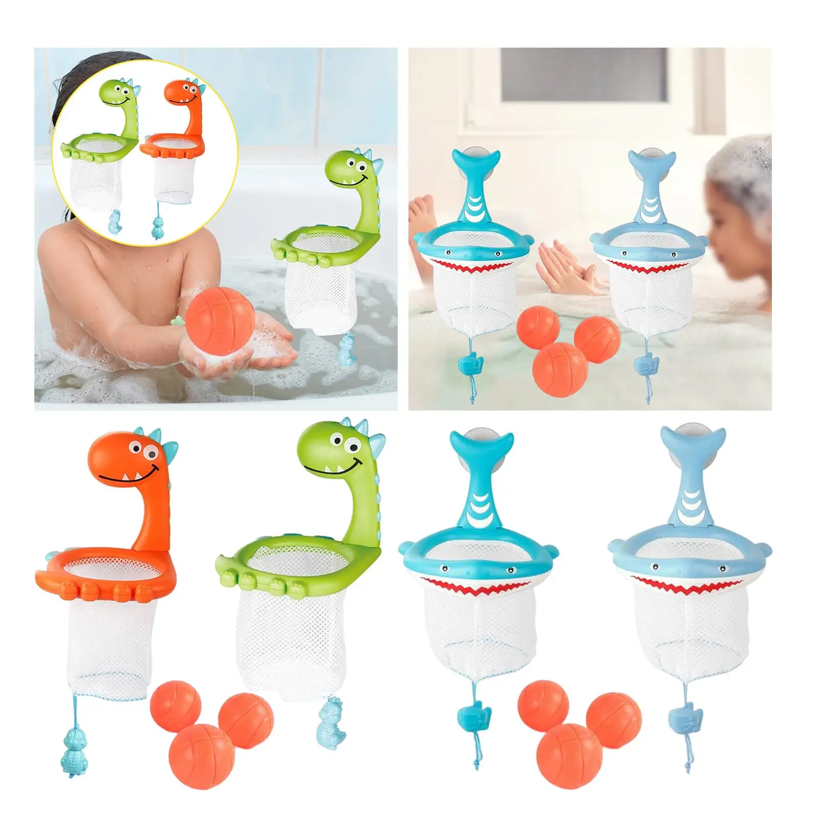 Bathtub Game Toy, Bathtub Basketball Hoop Throw Basket Toys Strong Suction Cup for Toddlers