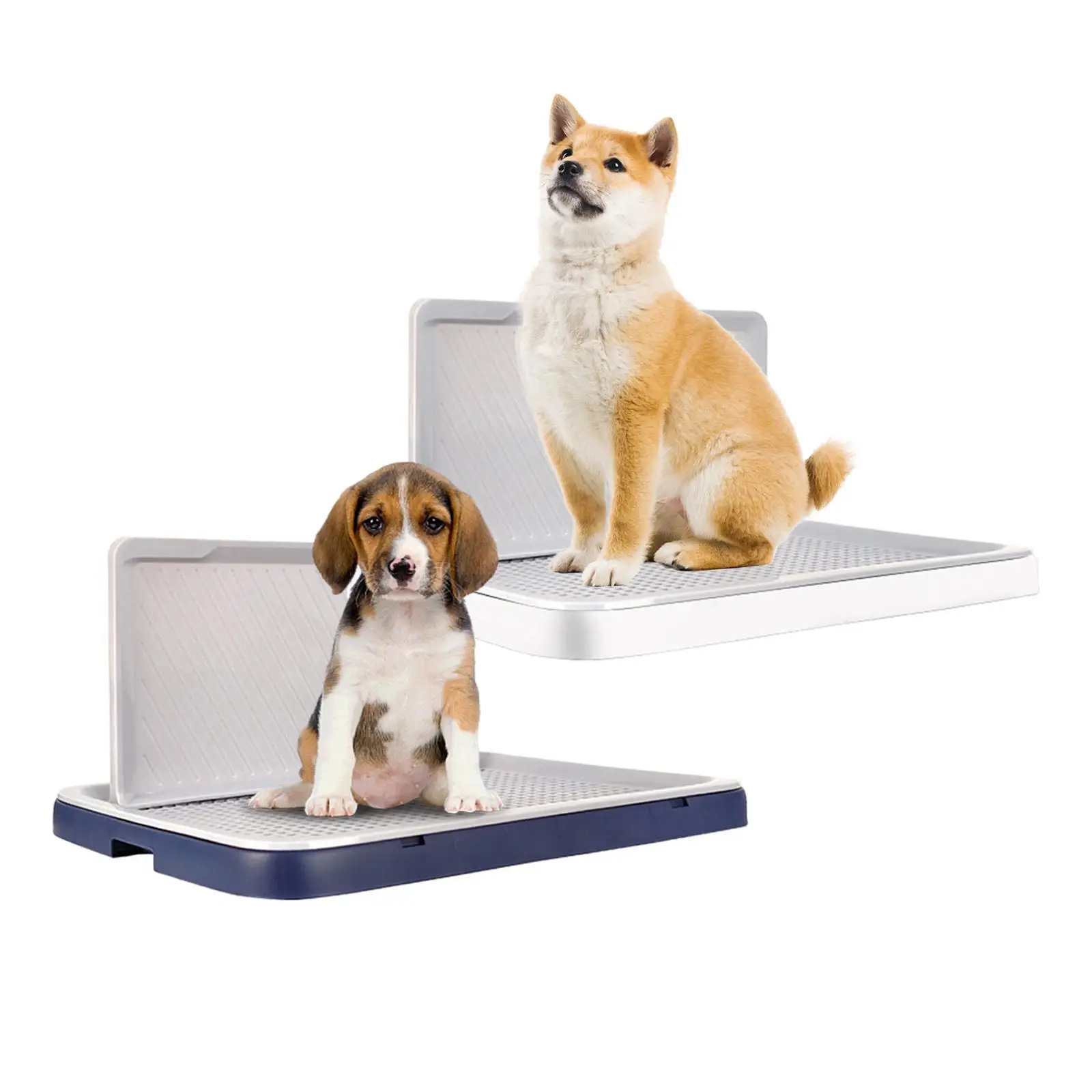 Portable Pet Dog Toilet Puppy Potty Tray Cleaning Tool Removable Litter Tray Training Pad Holder Potty Trainer Corner for Porch