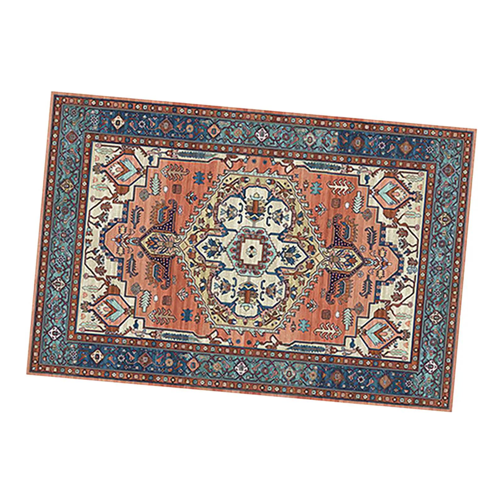 Area Rug 60cmx90cm Non Skid Decorative Door Mat Traditional Persian Carpet for Travel Indoor  Hotel Gifts