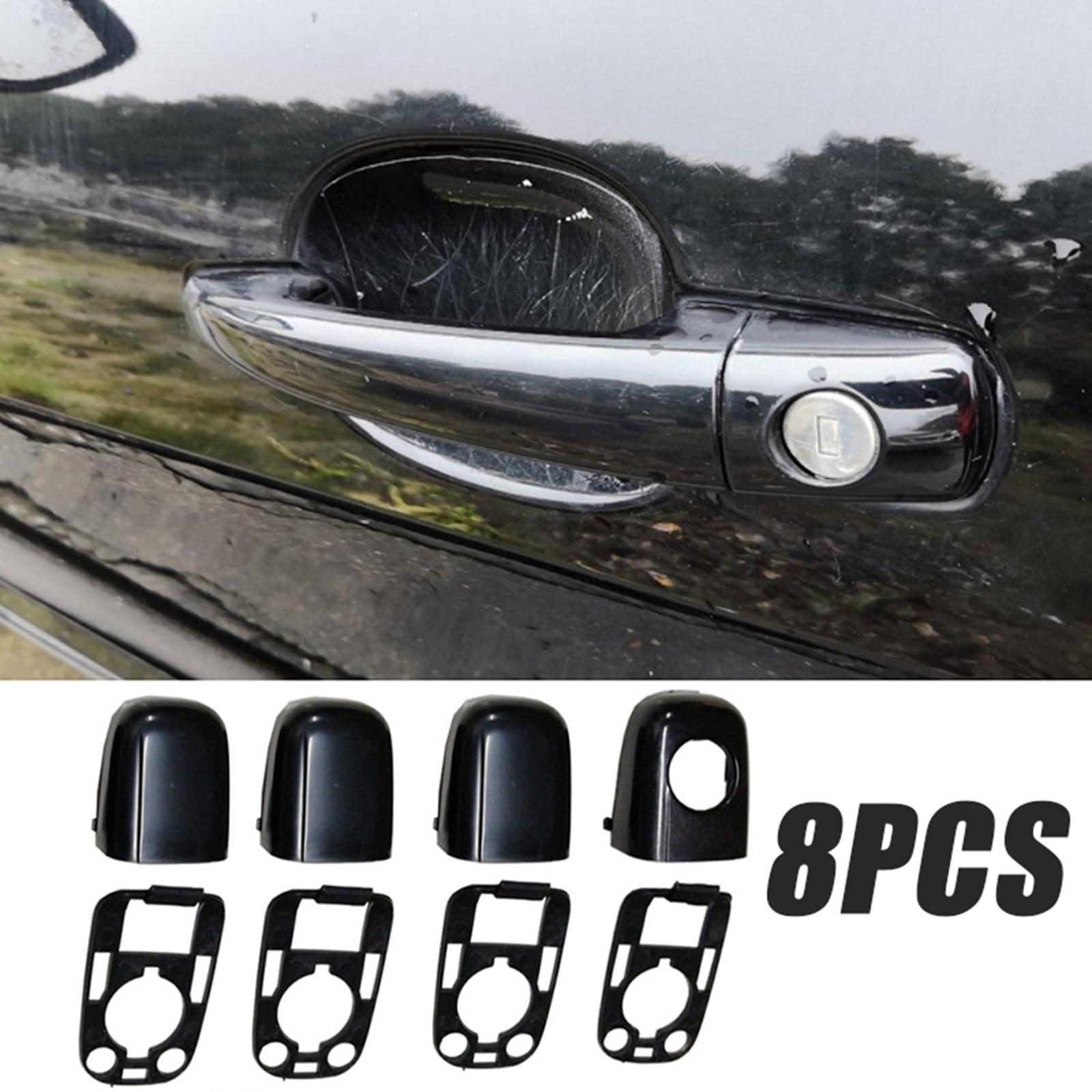 4Pcs Exterior Door Handle Cap Cover Set Replaces Parts for Peugeot 307