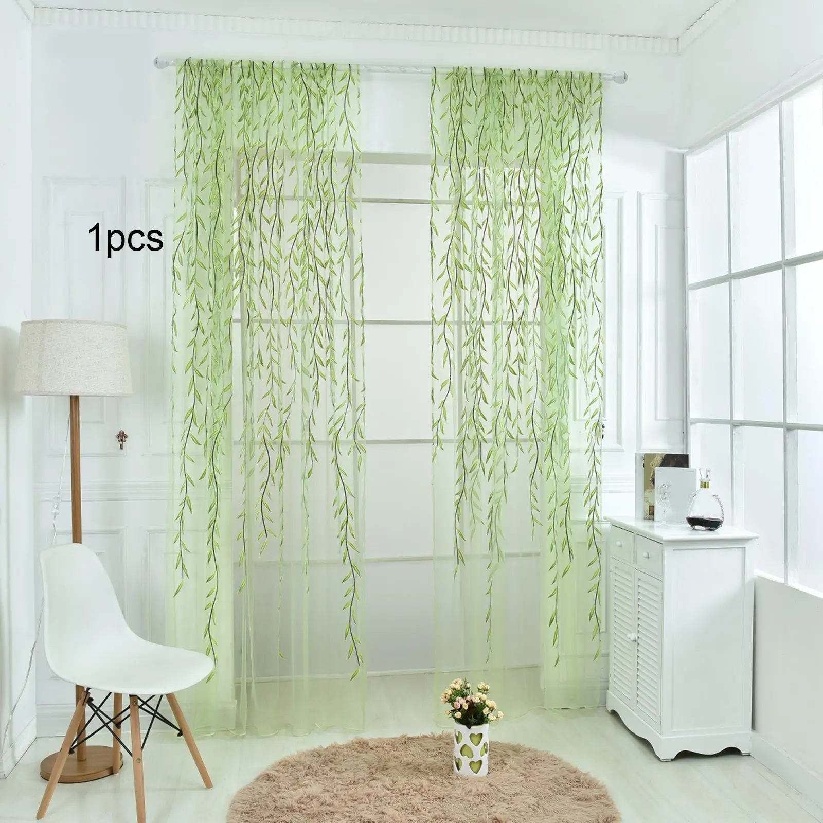 Soft Voile Curtain Window Curtains for Bathroom Study Room 39.37x78.74Inches