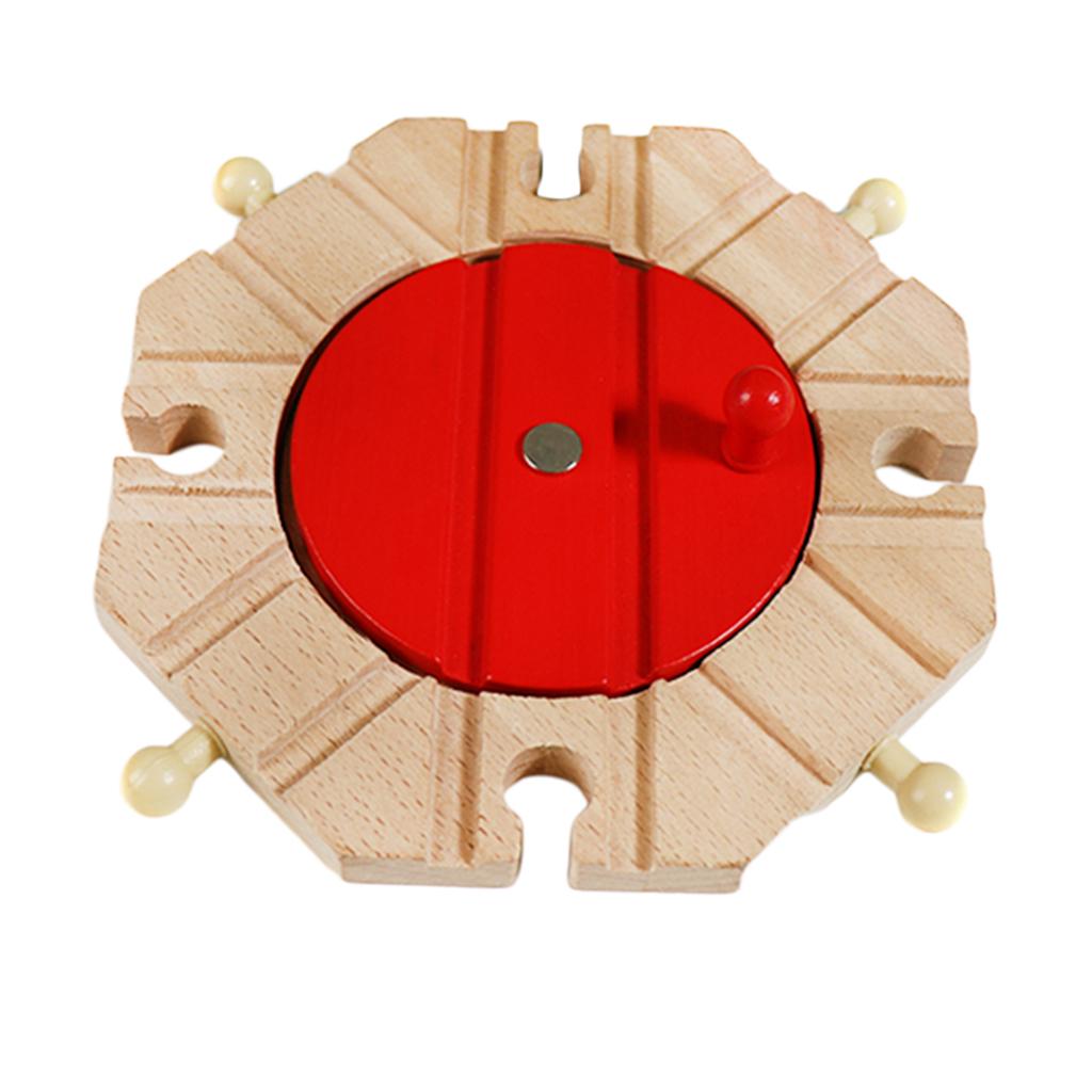 1x Wooden Railway Train Set Track Toy Accessories Kids Toys Turntable