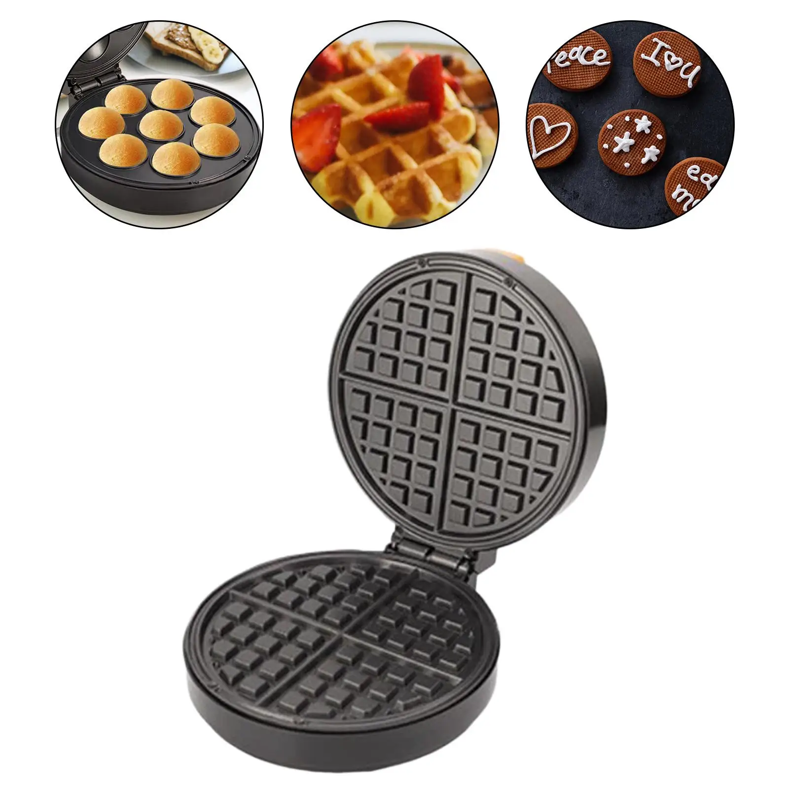 Cooking Plates Portable LED Display Multifunctional Household Waffle Furnace for Oatmeal
