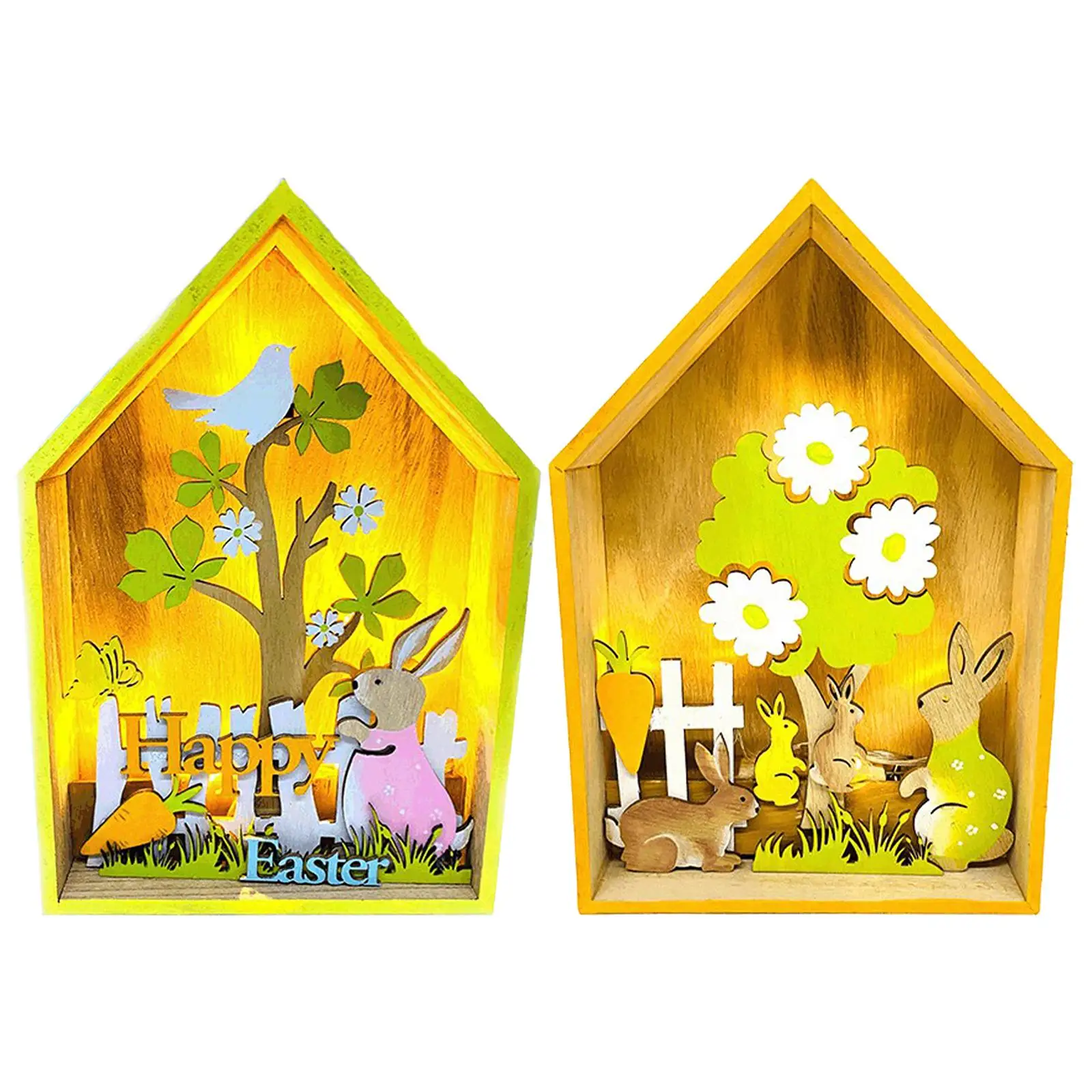 LED Easter Decoration, Battery Powered Centerpiece Easter Ornament Tabletop for Home Wedding Holiday