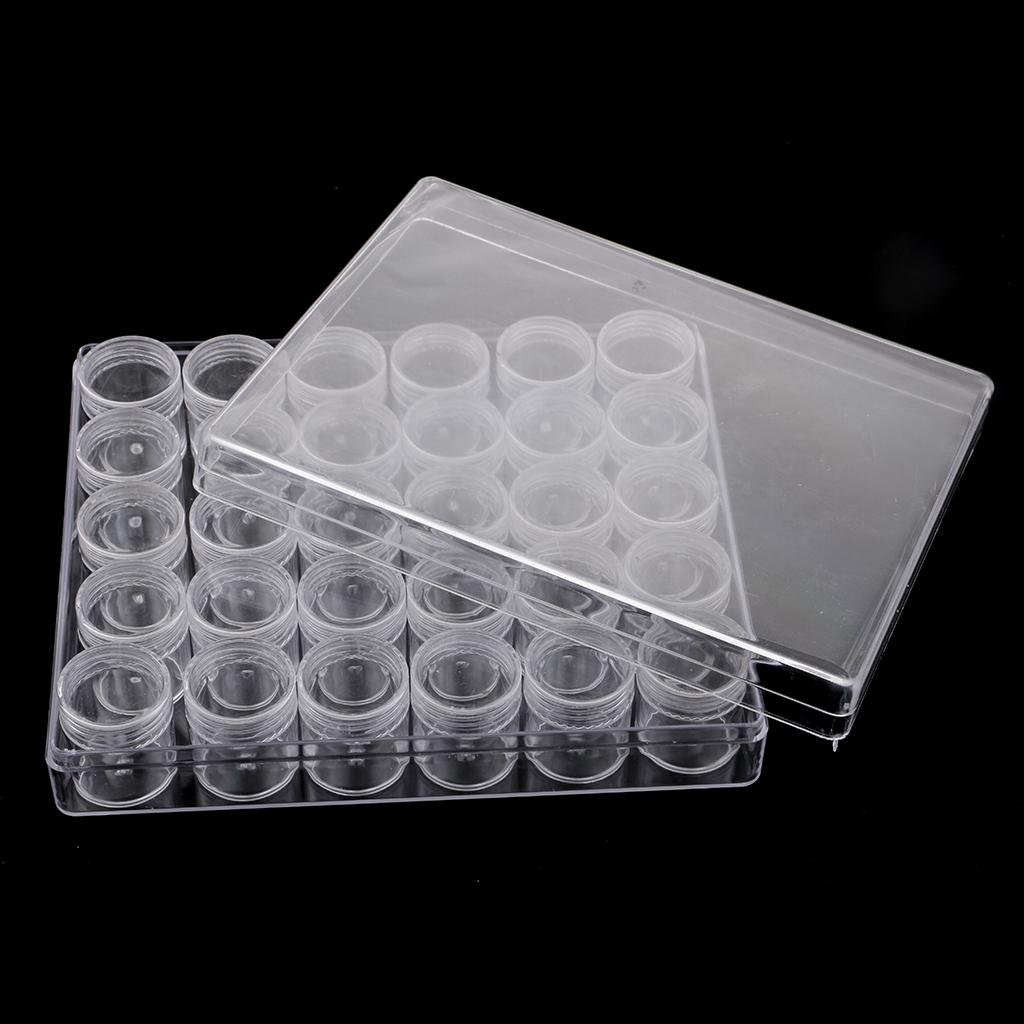 30Slots 6g Jars Storage Box  Bottle Small Vial Organizer Container