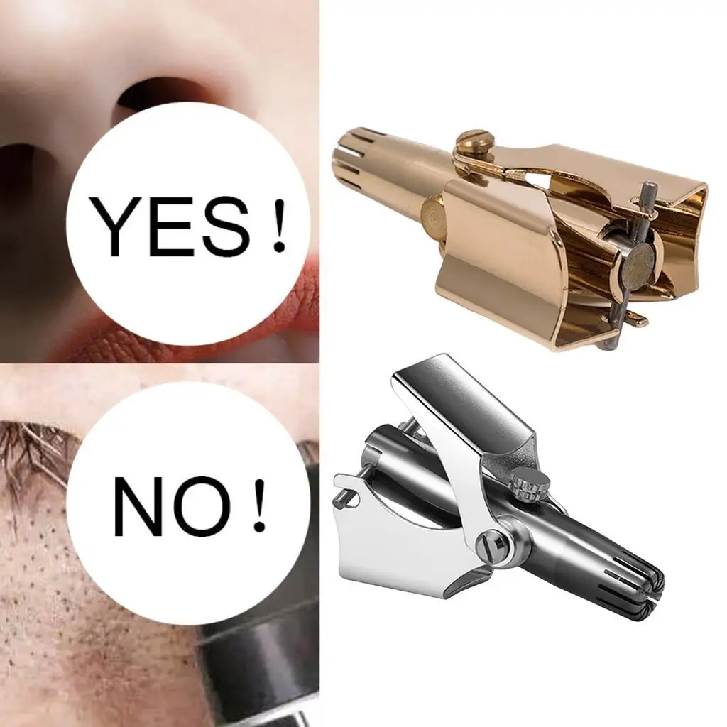  Hair , Manual Stainless Steel Nose Hair Remover, for Man And Woman, Nasal Ear Hair Shaver, Waterproof 