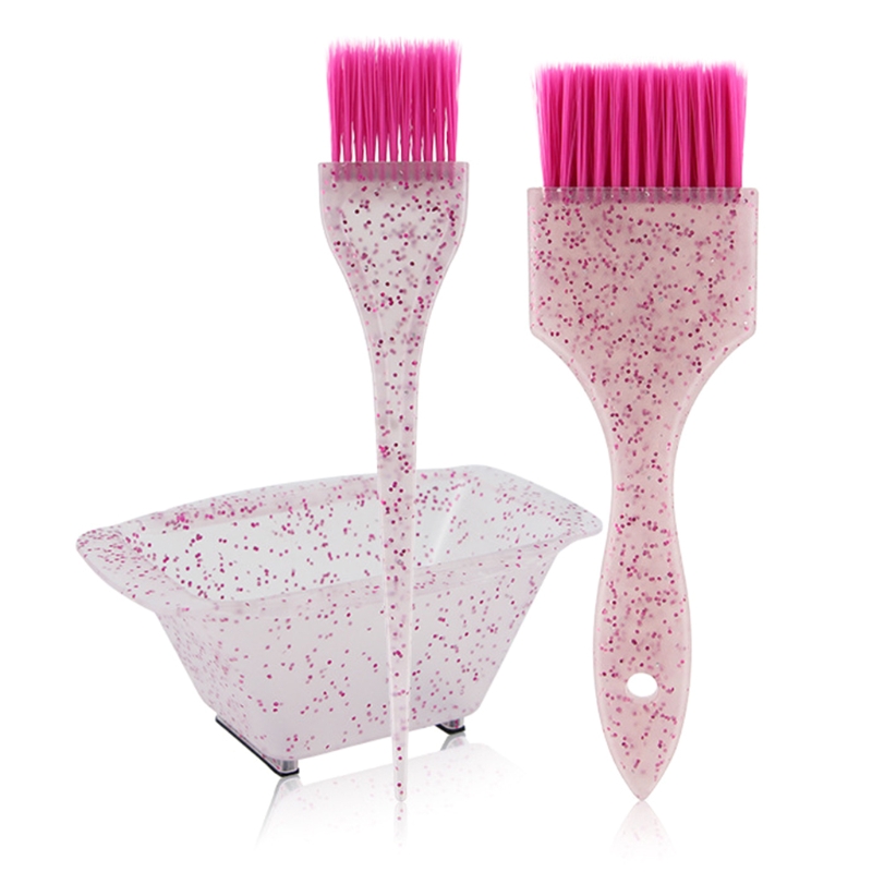 Description Picture 3 of item1 Set Non-slip Handle Dyeing Hair Brush Bowl  Hairdressing Styling Tool Bleach Dye Cream Accessories for Salon Home Wholesale