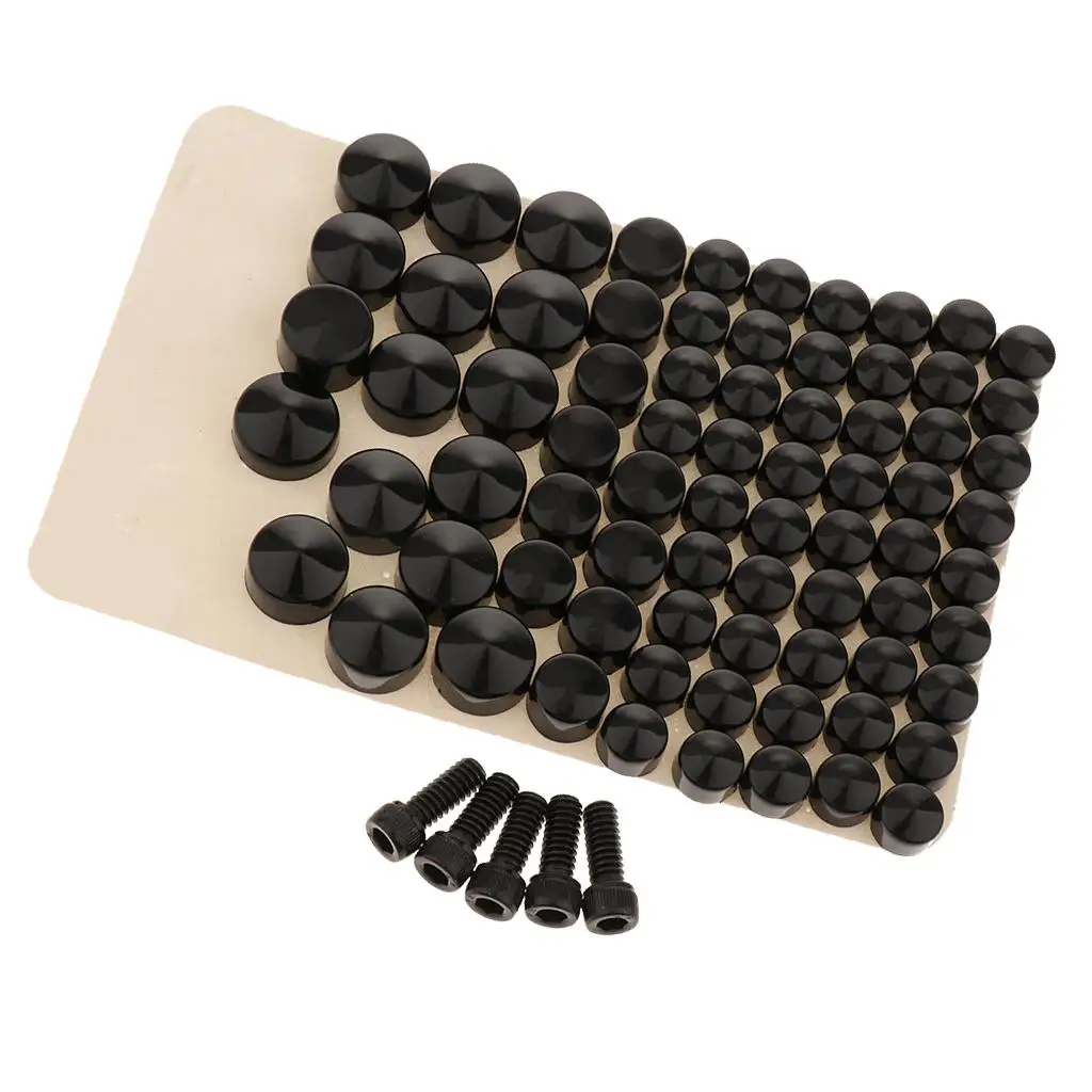 80x Motorbike Black   Toppers Caps Covers  FLT/Motorcycles