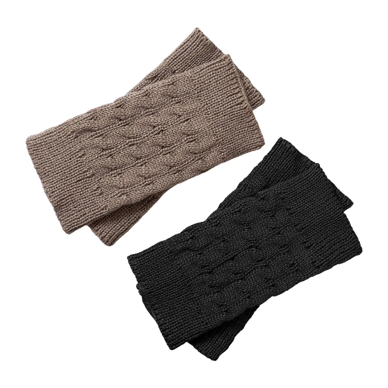 2Pairs Womens Boot Cuffs Knitted Boot Topper Winter Casual Footless Boot Socks, Fashion 