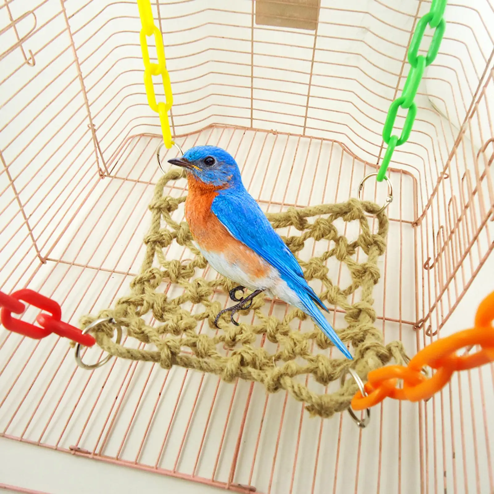 Pet Parrot Swing Toys Hanging Cage Toy Cage Toy Hammock Perches Stands for Finches Love Birds Parrot Small Bird Pet Supplies