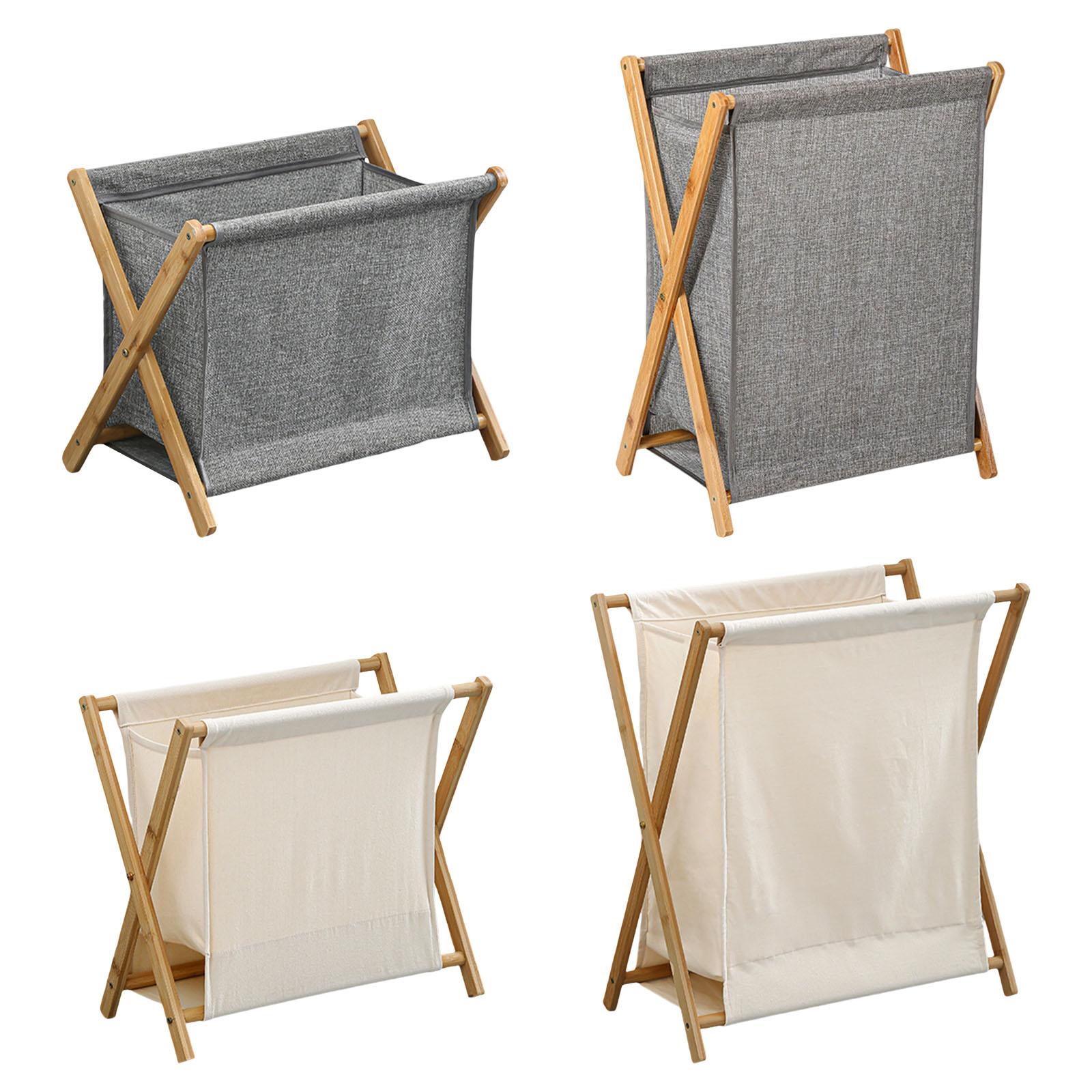 Collapsible x Frame Dirty Clothes Hamper Open Top Design Easy to Fold Move Durable Lightweight Daily Essential Functional