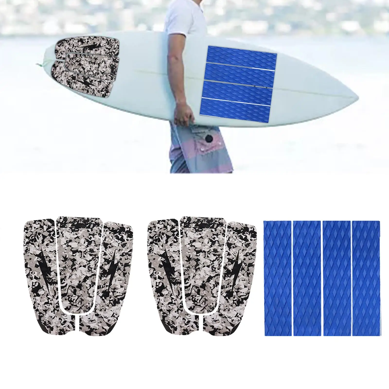 Surfboard Traction Pads Grip Pad, EVA Surfboard Deck Traction Pad, Grip Pad for Paddle Board, Skimboard
