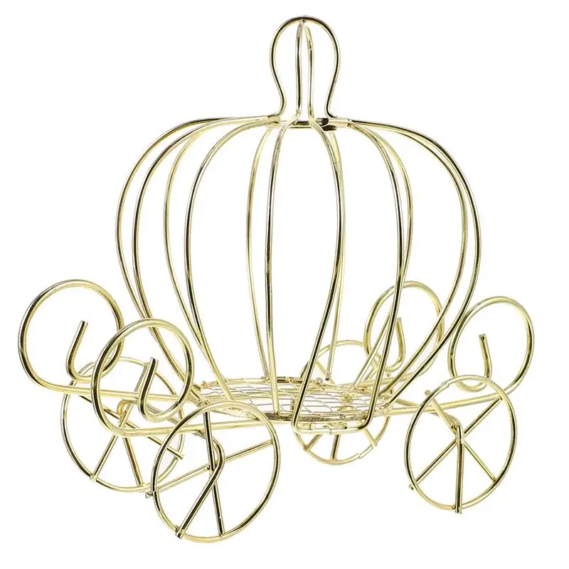 Aschenputtel Kürbiskutsche Süßigkeitenhalter Hochzeitskutsche Goldene Pralinenschachtel für Party Halloween Weihnachtsdekoration – Detail 1