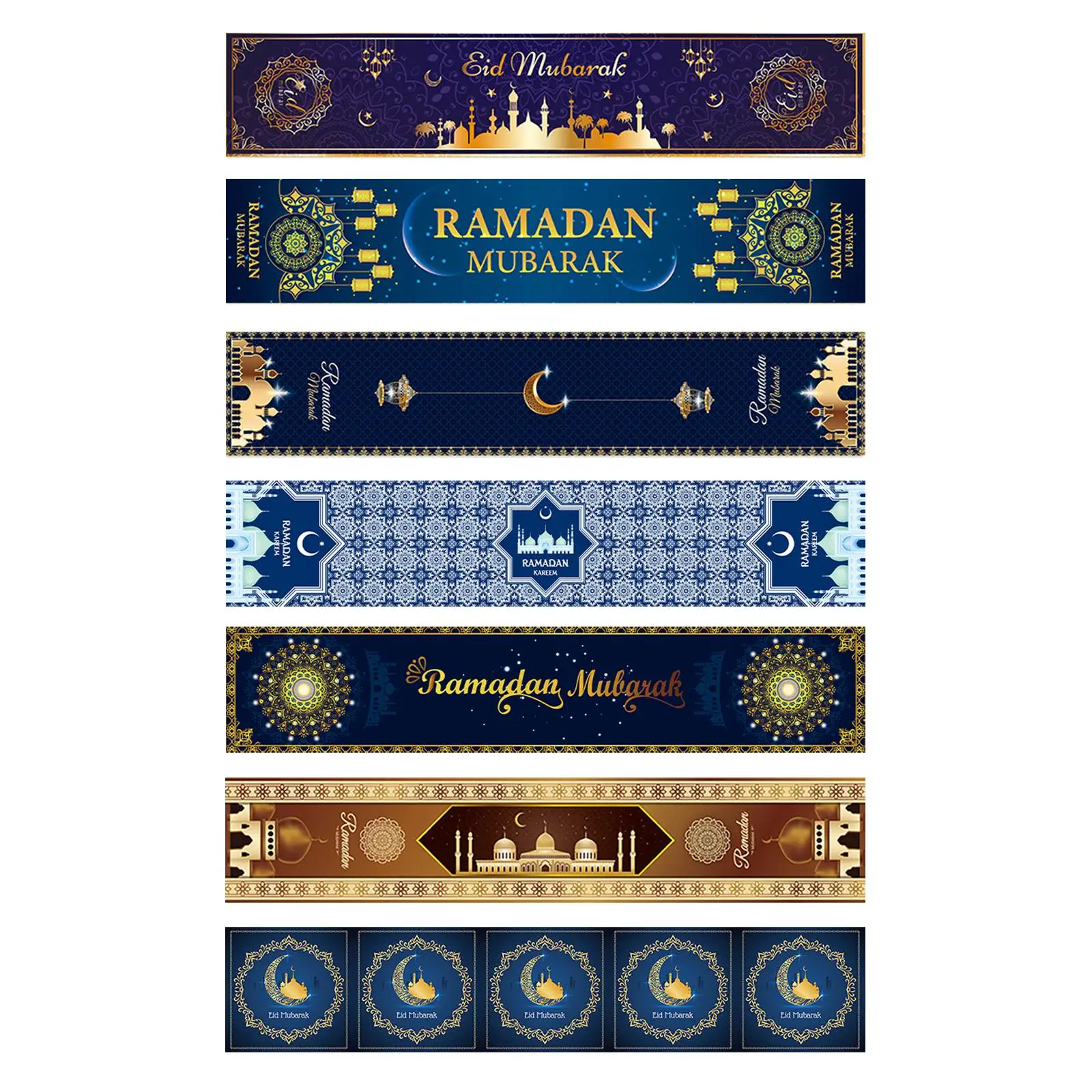 Eid Mubarak Table Runner Islamic Muslim Happiness Ramadan Celebration Table Cover for Party Favors Birthday Holiday Decoration