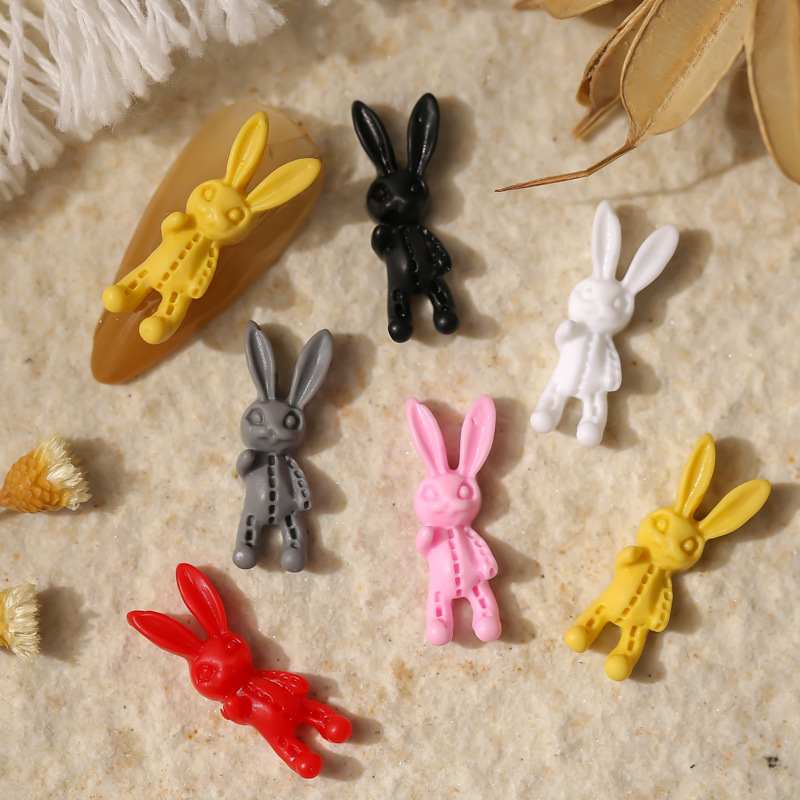 Best of 10Pcs Skull Rabbit Nail Resin Charms Cartoon Sweet Sad Bunny Nails Decorations 3D Kawaii Ornaments Manicure Jewelry Accessories Reviews & Tips