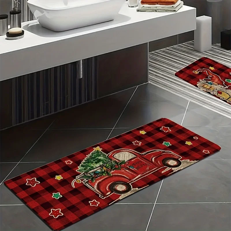 Home Kitchen Christmas Gnome Floor Mat