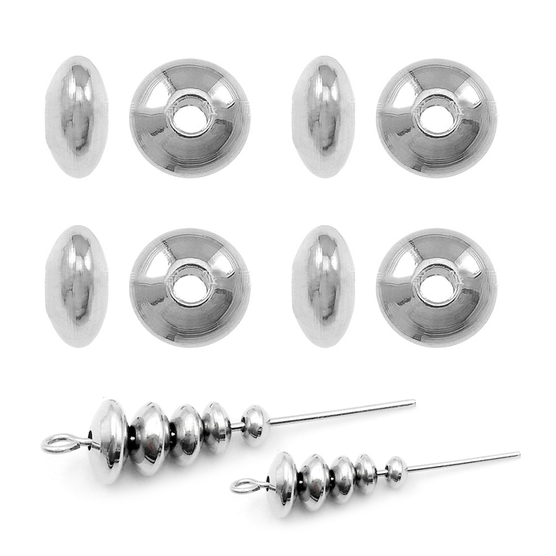 50 teile/los Edelstahl Spacer Perlen Metall Perlen Für Schmuck Machen DIY Punk Schmuck Zubehör Für Bracele, Der Lieferungen – Detail 8