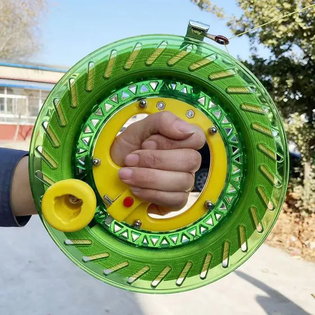 Outdoor Kite Line Winder Winding Reel Grip Wheel with Flying Line Kite Line Winding Wheel for Children Adults, adult Unisex, Size: 18CM+200 Rice