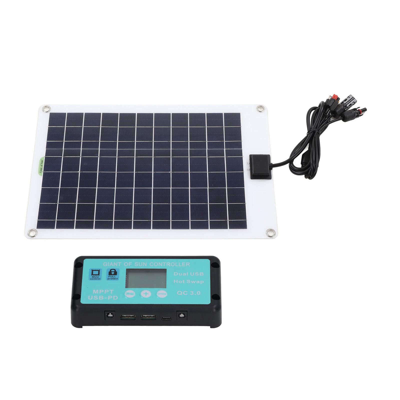 Solar Panel with Dual USB Mppt Controller XT60 Front Outlet for Yacht Power Stations