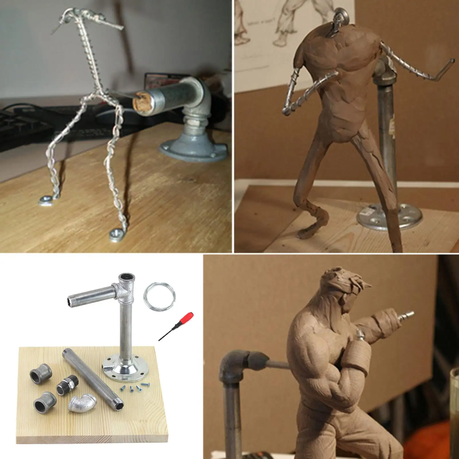 Clay Model Stand Modeling Statue Metal Pipe  Doll Support Polymer Artist