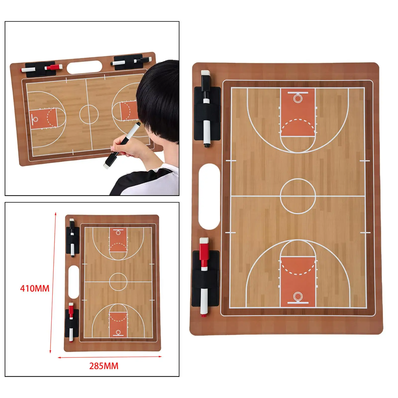 Dry Erase Play Board Equipment Basketball Clipboard Coaches Board Basketball Coaching Board for Gym Strategizing Plays Coach