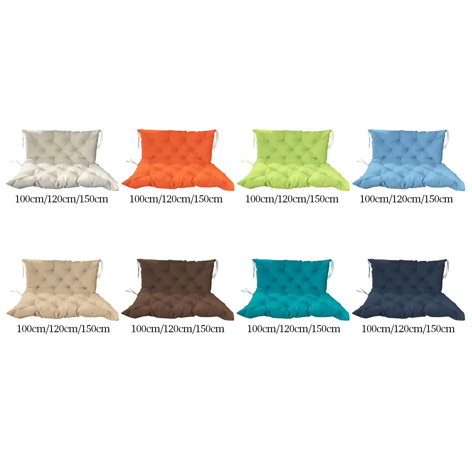 Swing Cushion Washable Bench Cushion Chair Back Cushions Pad Porch Swing Chair Cushion for Garden Porch Lawn Lounger Bench