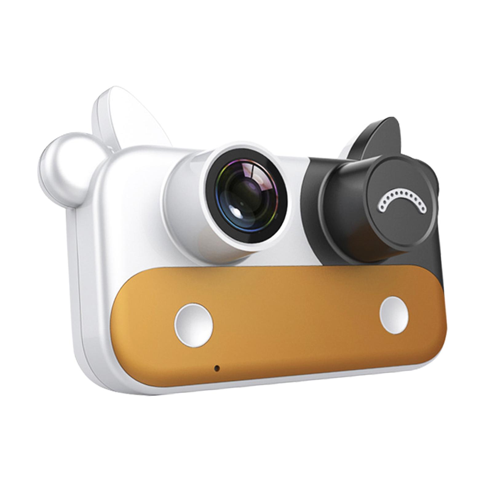 Mini Cow HD Kids Camera Dual Camera 6-Kind Filters Multiple Functions Play Cameras Gift 400mAh Cute Camcorder for Video New Year