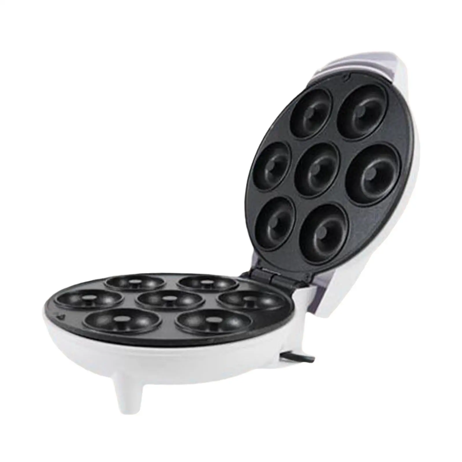 Donut Maker Easy to Clean Snack with Reminder Light Temperature Control Desserts Makes 7 Doughnuts Waffle Machine for Home
