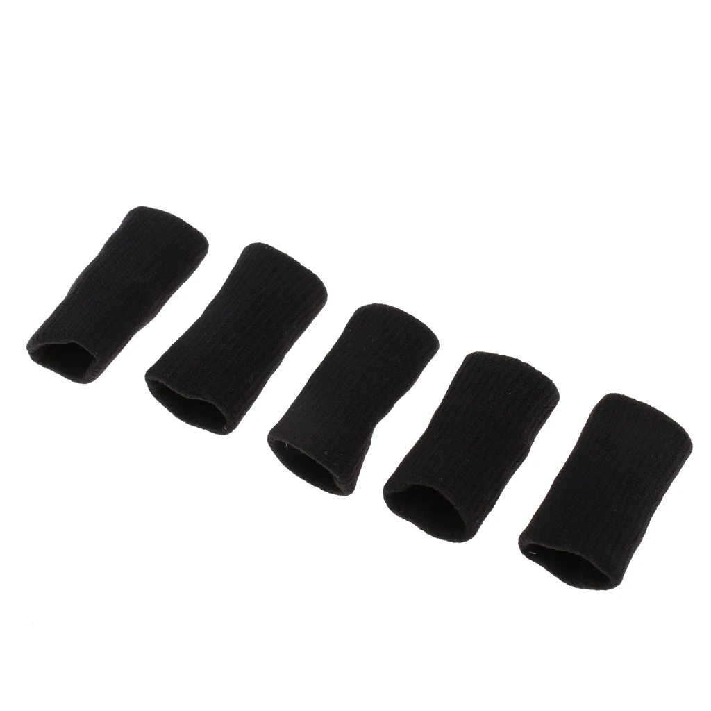 5 Pieces Sports Elastic Finger Sleeves Protector Sleeves Breathable Support
