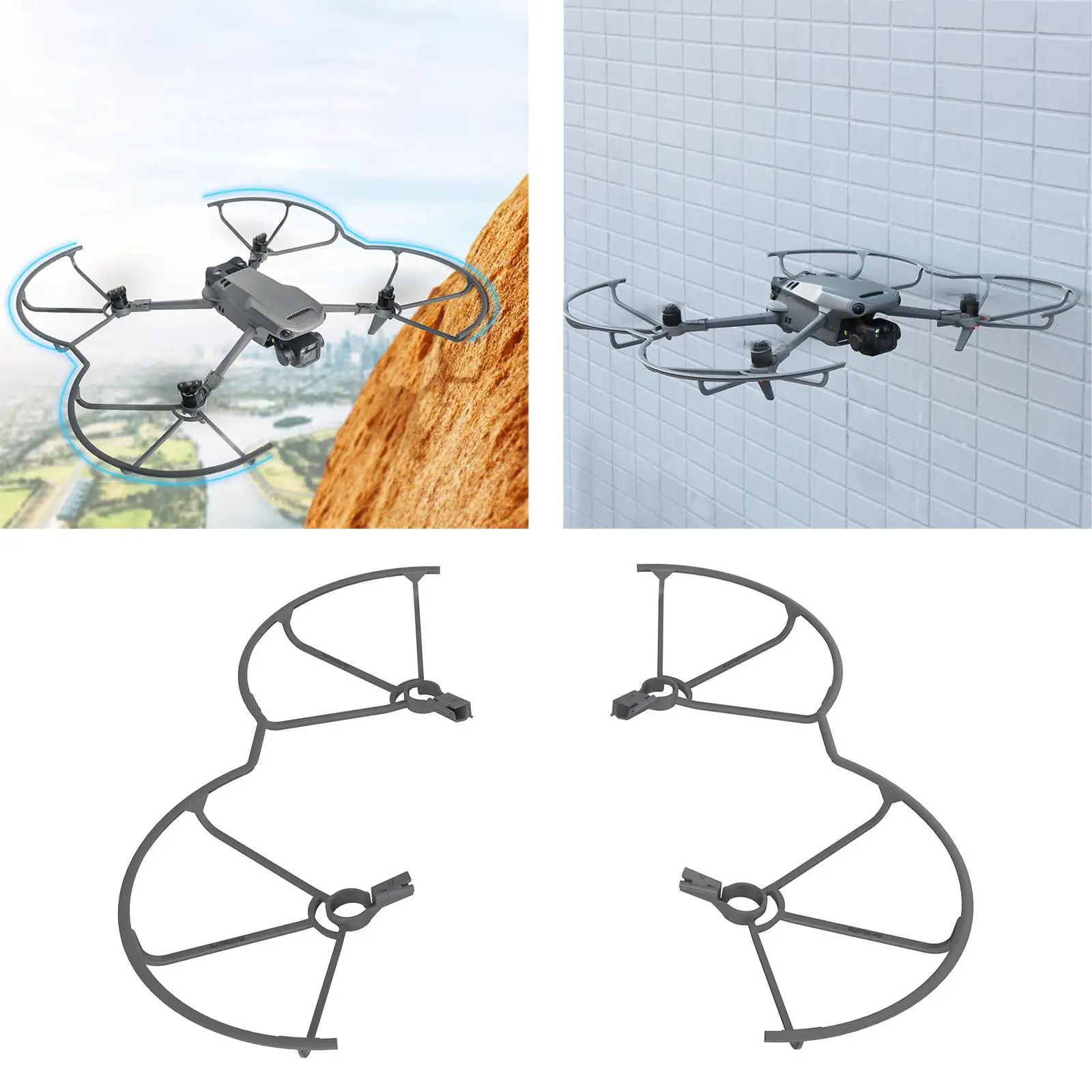 2 Pieces Propeller  Guard Protective Anti-  Accessory Cage Cover Anti-Collision   Mount  for 3