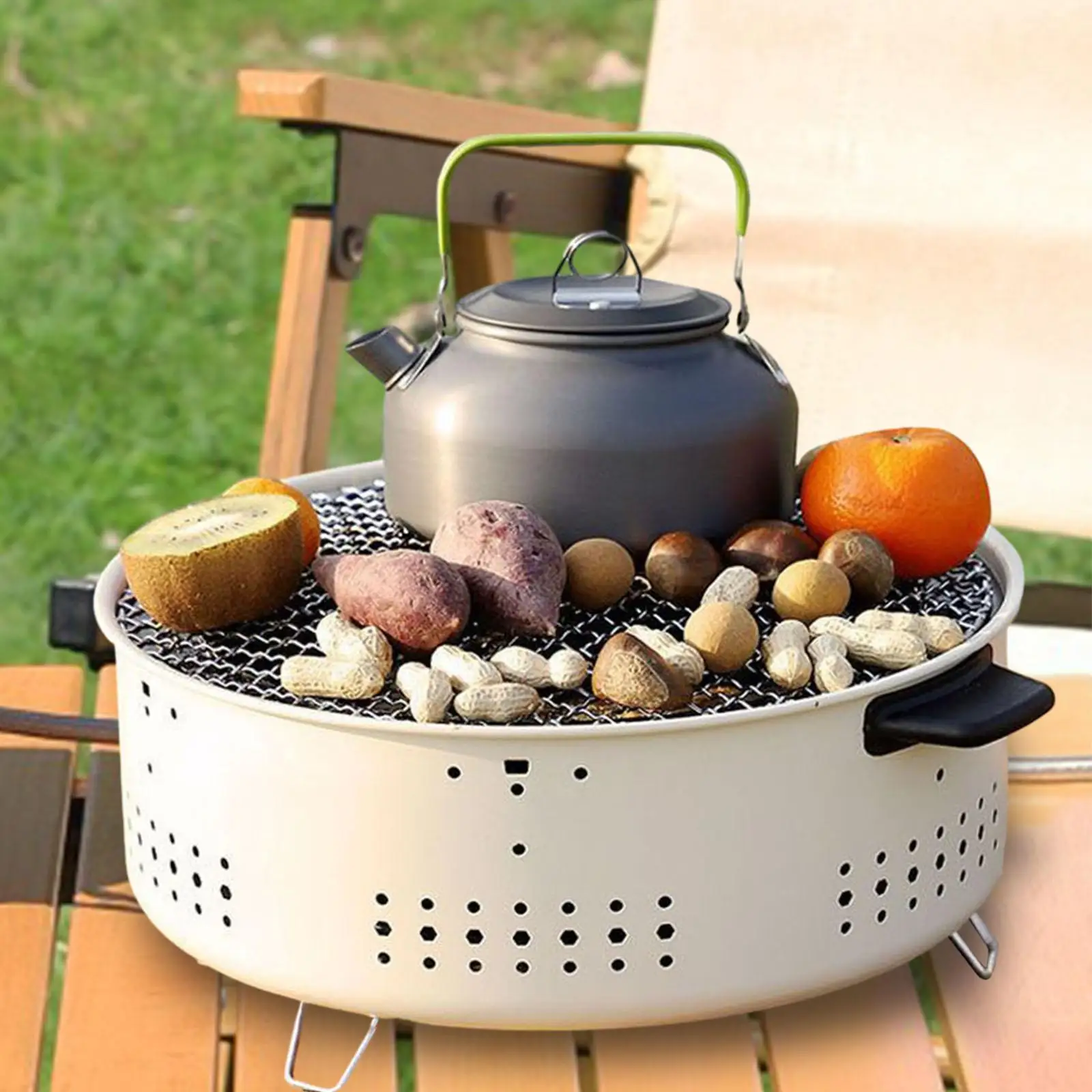 Portable Charcoal Grill Heating Fire Pits Wood Burning Camp Stove for Patio Outdoor Indoor BBQ Household Backpacking Fire Pits