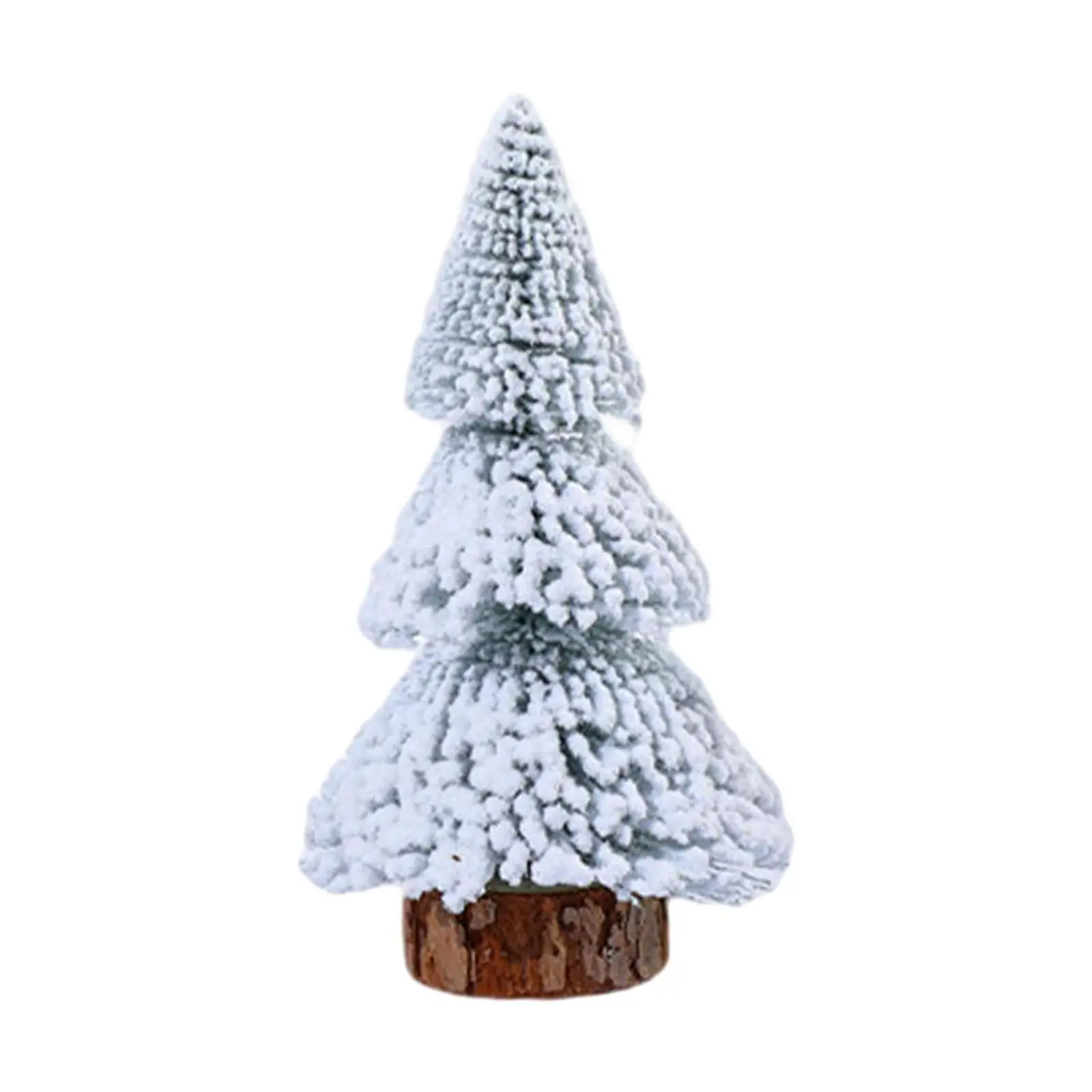Mini Xmas Tree Table Centerpiece Decorative Party Rustic Small Snow Flocked Christmas Tree for Shelf Fireplace Home Holiday Desk